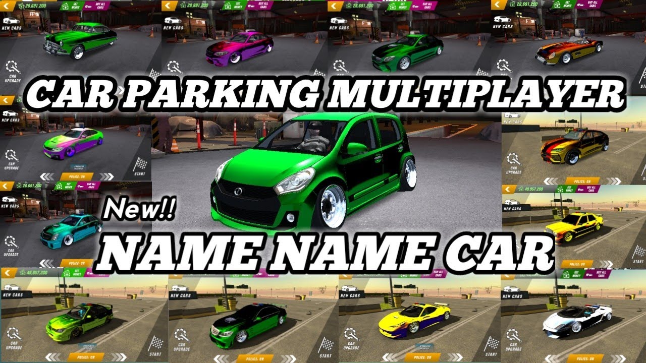 Car parking multiplayer car list